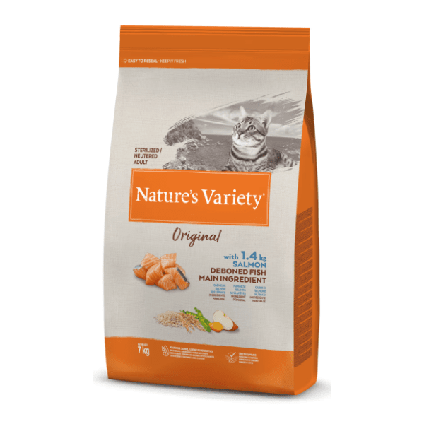 NATURES VARIETY Original sterilised hrana za mačke losos 7kg