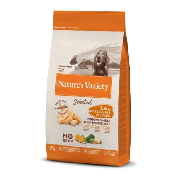 NATURES VARIETY Selected maxi medium hrana za pse piletina 12kg