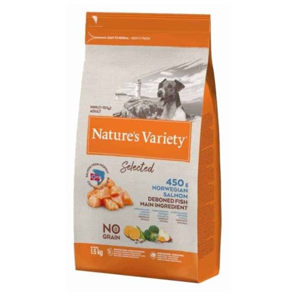NATURES VARIETY Selected mini adult hrana za pse losos 7kg