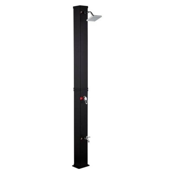 NERO solarni tuš sa nožnom slavinom 217cm 40l crni