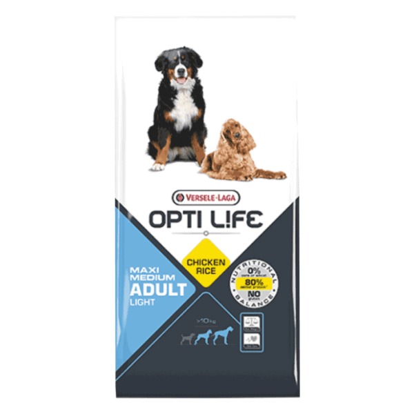 OPTI LIFE Medium & maxi adult light hrana za pse 12,5kg
