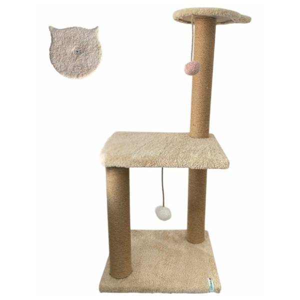 PAWS & WHISKERS Tina 2 grebalica za mačke 35x80x28cm bež