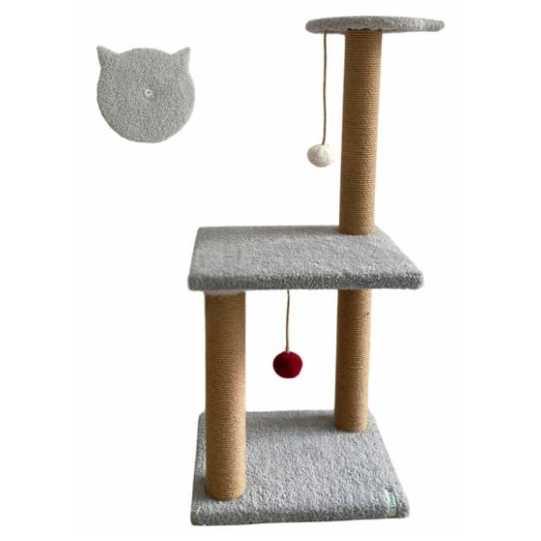 PAWS & WHISKERS Tina 2 grebalica za mačke 35x80x28cm siva