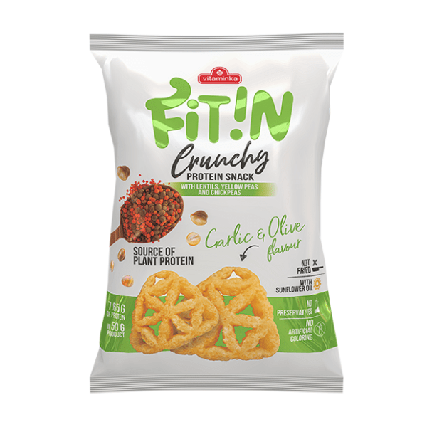 Proteinski flips VITAMINKA Fit in beli luk i masline 50g