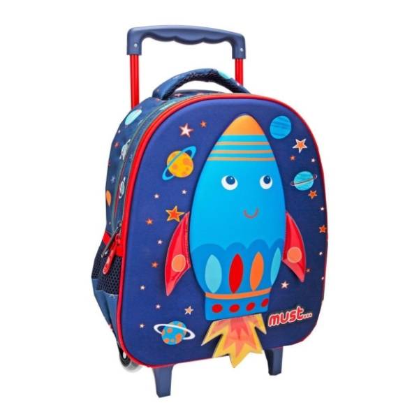 Ranac za školu MOJA KNJIŽARA Must space rocket trolley