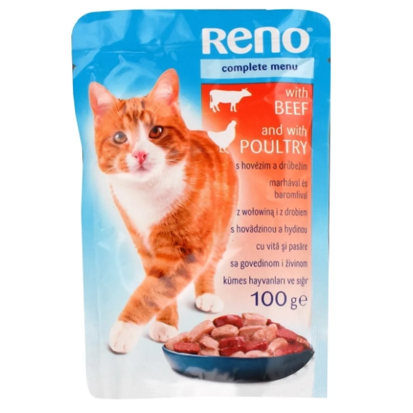 RENO hrana za mačke živina i govedina 100g