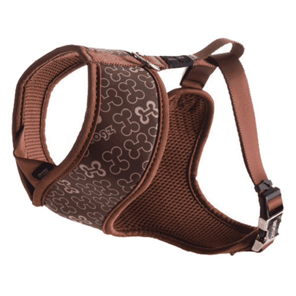 ROGZ am za pse Trendy wrapz brown bones M