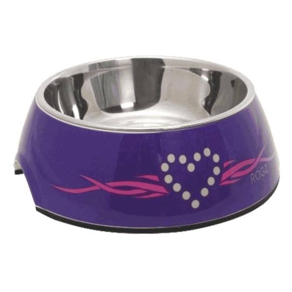 ROGZ Bubble bowlz 2u1 L purple chrome činija za pse