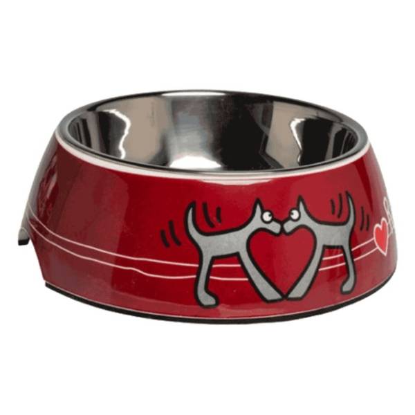 ROGZ Bubble bowlz 2u1 L red heart činija za pse