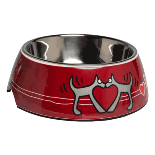 ROGZ Bubble bowlz 2u1 M red heart činija za pse