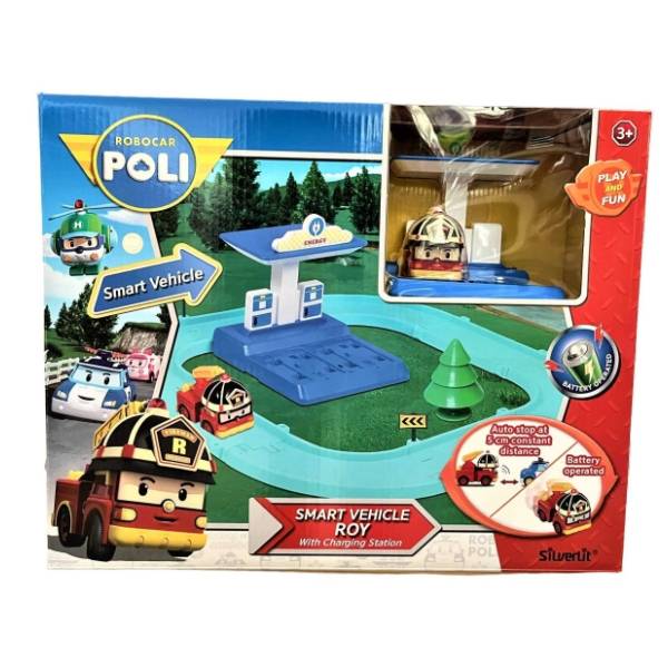 Set za igru Roy sa benziskom pumpom ROBOCAR POLY