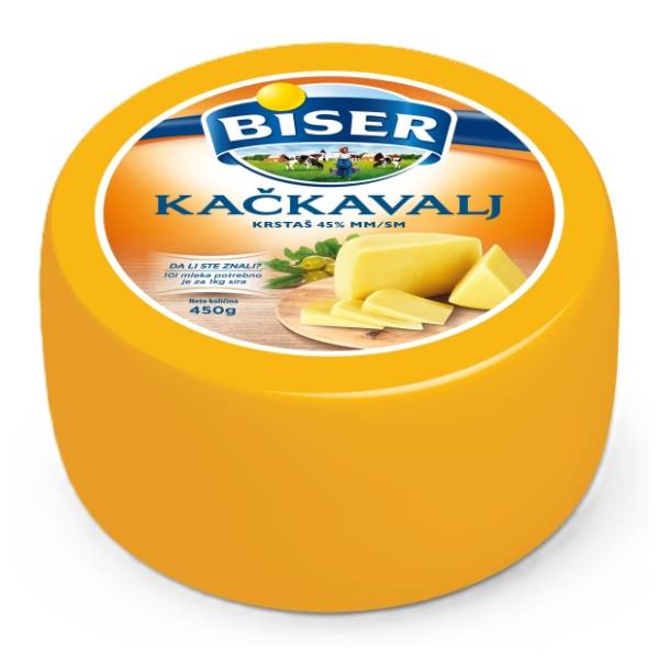 Sir BISER kačkavalj krstaš 45%mm 450g