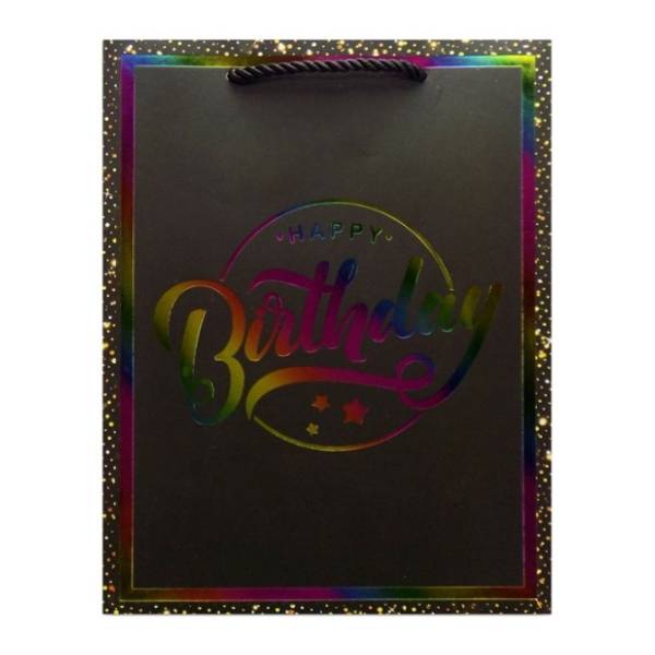 Ukrasna kesa L OPTIMUM Happy birthday hologram 1kom