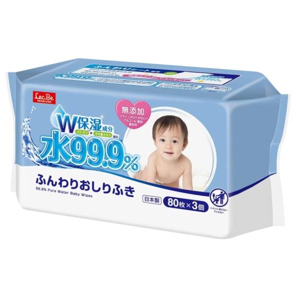 Vlažne maramice LEC 99,9% pure water 3x80kom