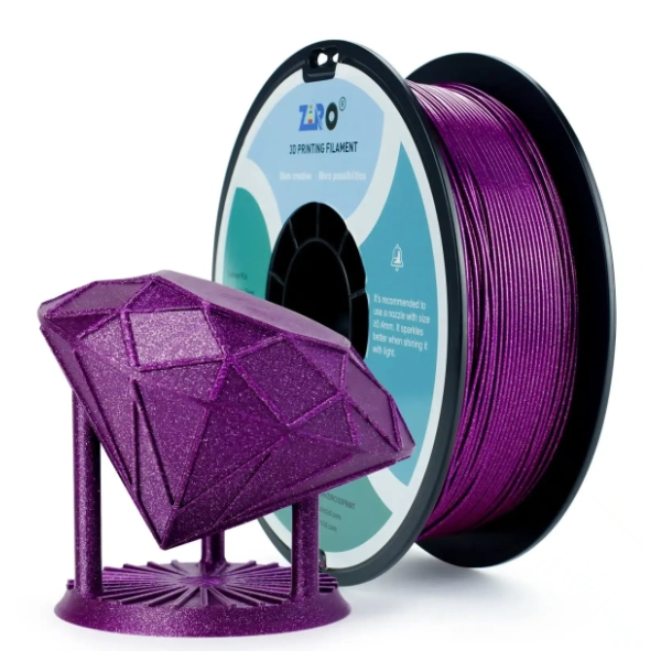 ZIRO Glitter Diamond PLA 1,75 mm Purple 3D filament