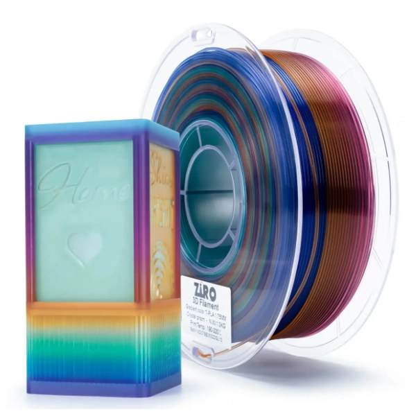 ZIRO Gradient Translucent PLA 1,75 mm Crystal Prism 3D filament