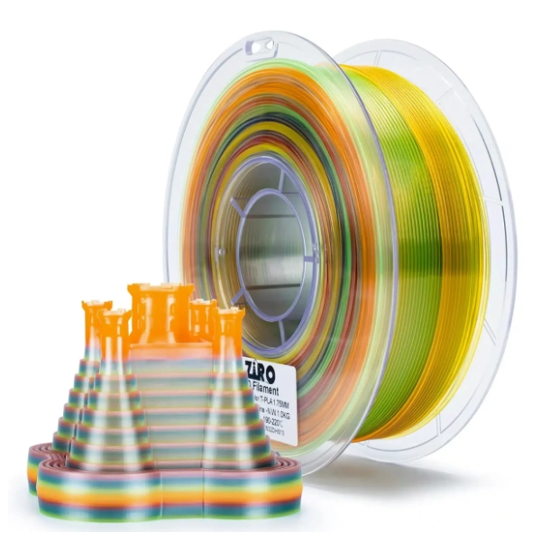 ZIRO Gradient Translucent PLA 1,75 mm Crystal Sunshine 3D filament