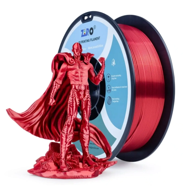 ZIRO Silk PLA 1,75 mm Red 3D filament