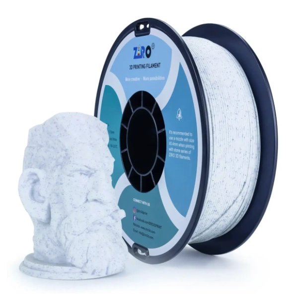 ZIRO Stone PLA 1,75 mm Blue and White 3D filament
