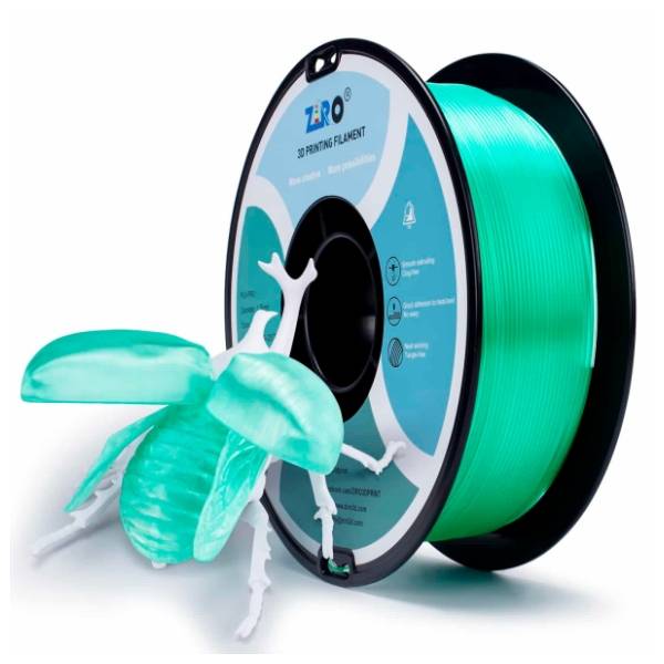 ZIRO Translucent PLA 1,75 mm Cyan 3D filament