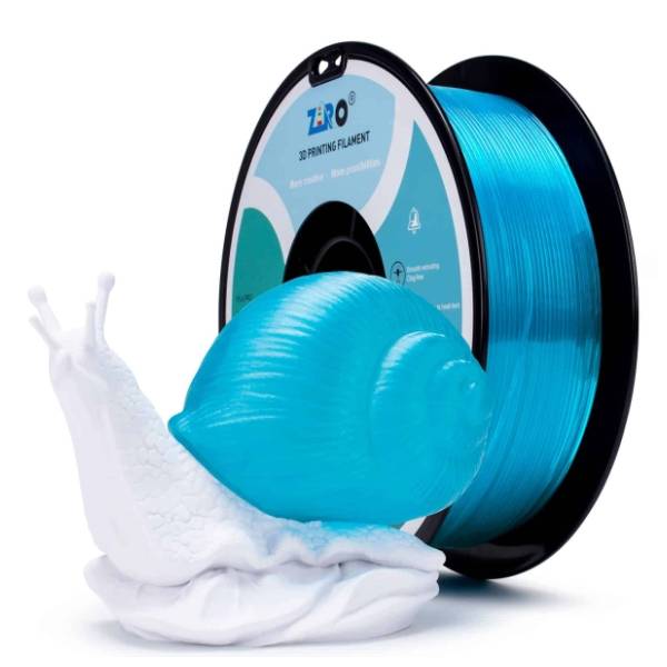 ZIRO Translucent PLA 1,75 mm Light Blue 3D filament
