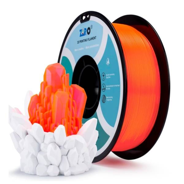 ZIRO Translucent PLA 1,75 mm Living Coral 3D filament
