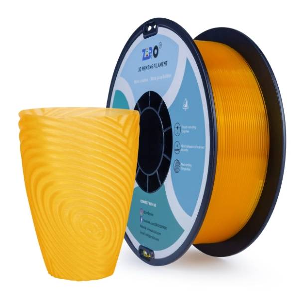 ZIRO Translucent PLA 1,75 mm Orange 3D filament
