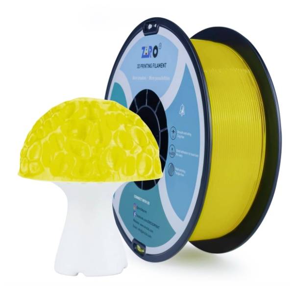 ZIRO Translucent PLA 1,75 mm Yellow 3D filament