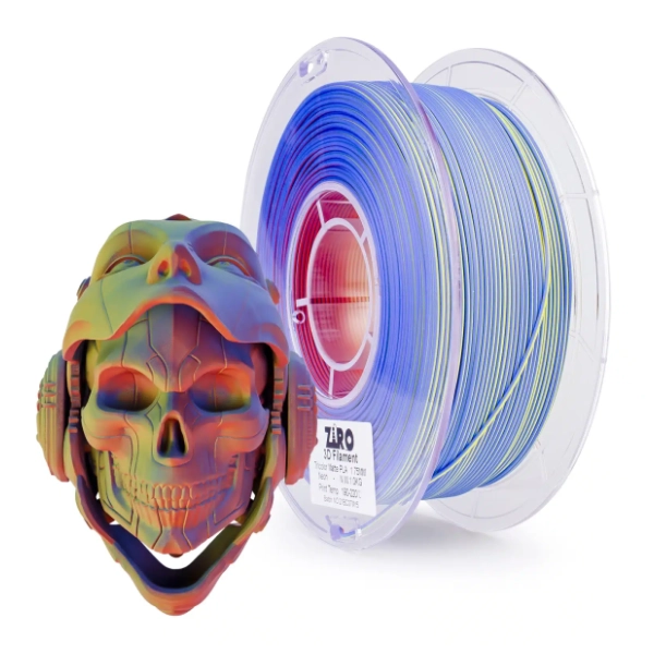 ZIRO Tri-Color Matte PLA filament 1,75 mm Neon 3D filament