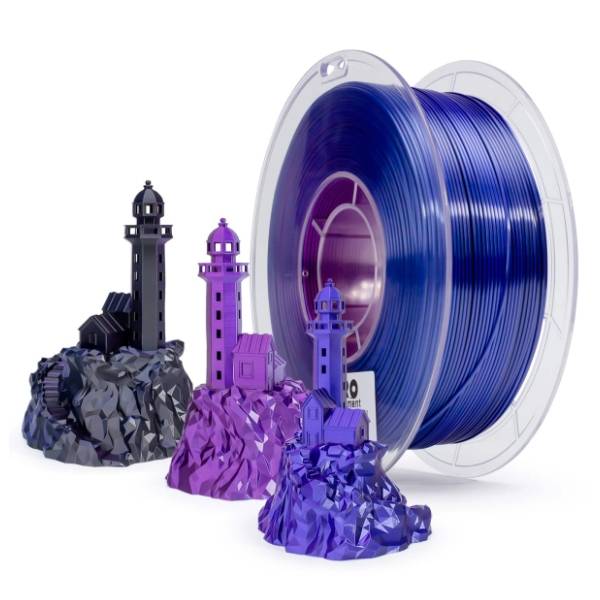 ZIRO Tri-Color Silk PLA 1,75 mm Indigo Satin 3D filament