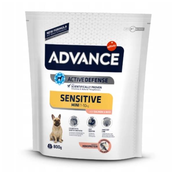 ADVANCE Dog mini sensitive hrana za pse losos 800g