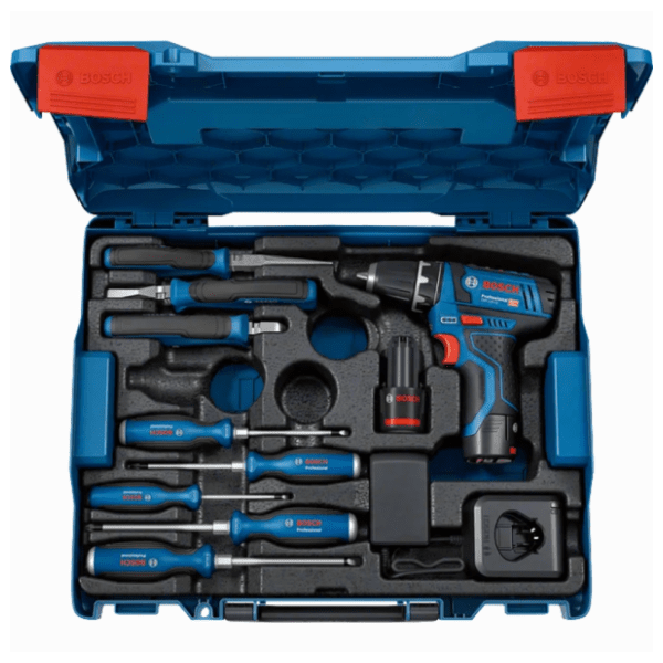 BOSCH 11-delni set ručnih alata i GSR 12V-15