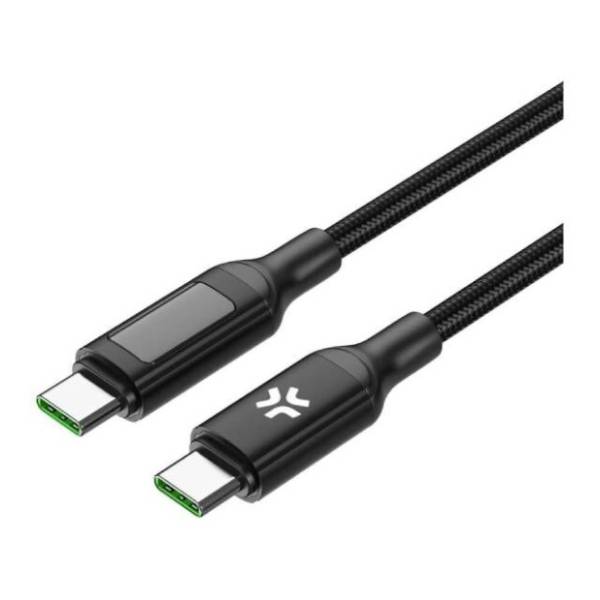 CELLY kabl USB-C sa LED ekranom 100W 2m crni