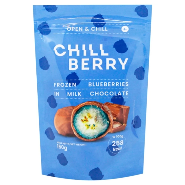 CHILLBERRY smrznute borovnice u mlečnoj čokoladi 150g