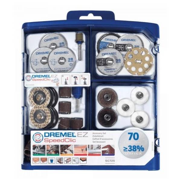DREMEL 70-delni set alata za brušenje i sečenje 2615E725JA