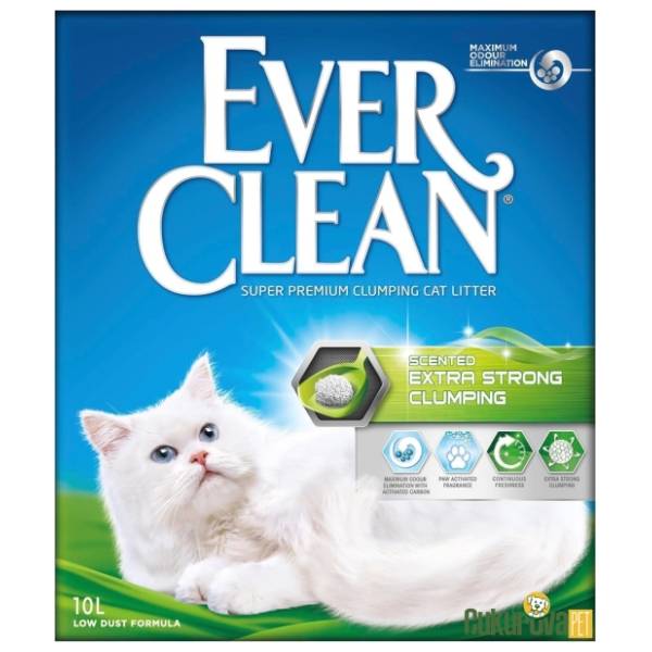EVERCLEAN Extra strong scented grudvajući posip za mačke 10l