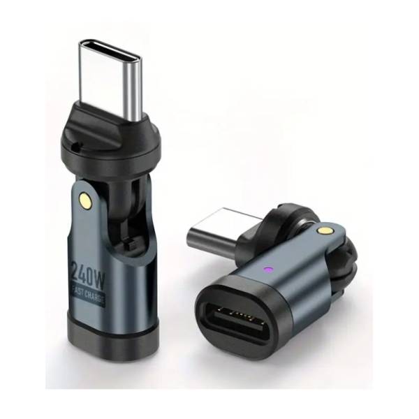 FAST ASIA adapter USB-C (m) na USB-C (ž) sa 540 stepeni rotacije 240W