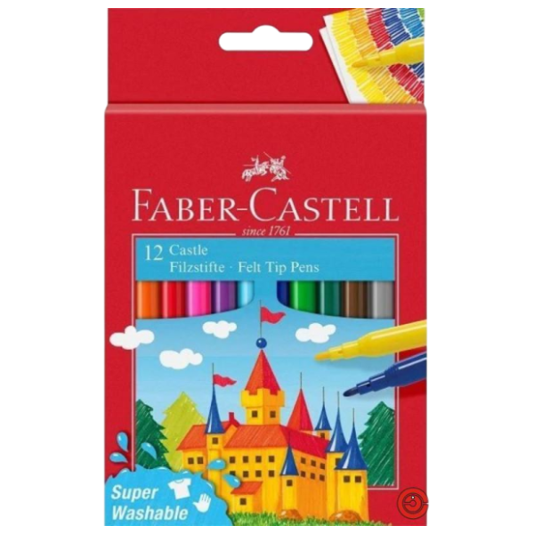 Flomasteri FABER CASTELL zamak 12kom