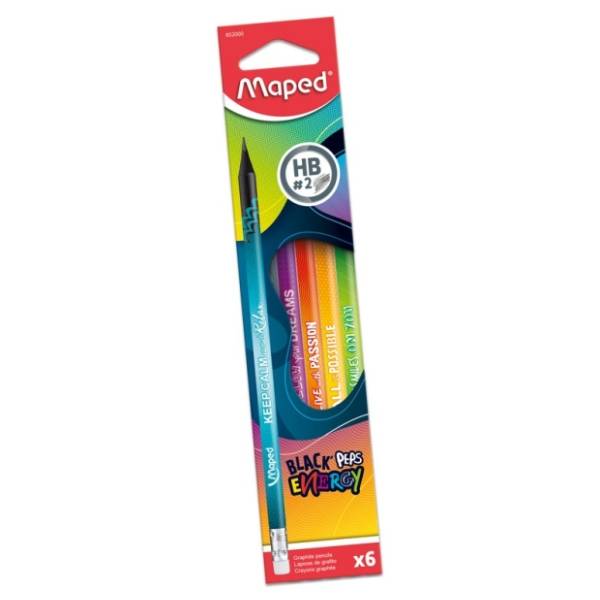 Grafitna olovka sa gumicom MAPED energy 6kom