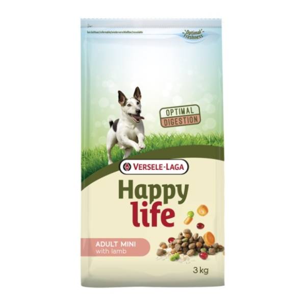 HAPPY LIFE Adult mini hrana za pse jagnjetina 3kg