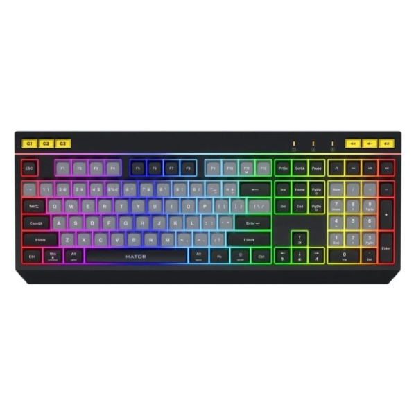 HATOR tastatura Icefall BlackGrey US