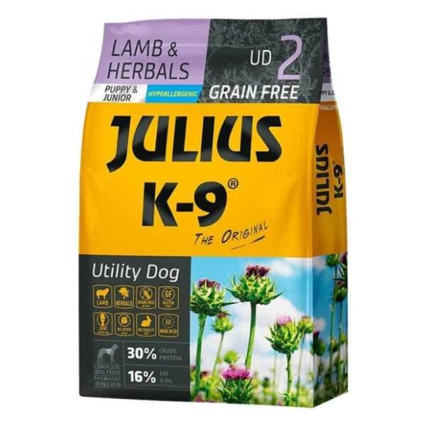 JULIUS K-9 Puppy & junior hrana za pse jagnjetina bilje 10kg