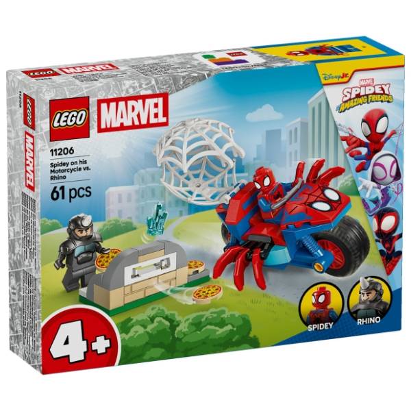 LEGO Marvel Spajdi na svom motociklu protiv nosoroga 11206