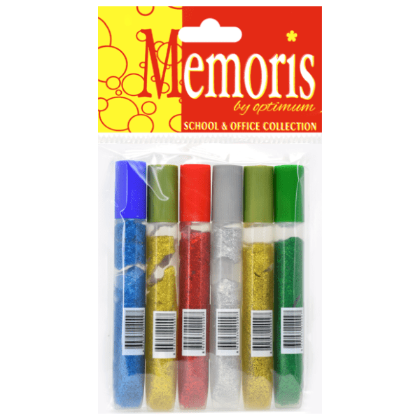 Lepak OPTIMUM Memoris sa šljokicama mix 6kom