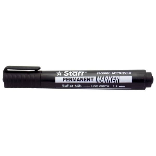 Marker STARR sa oblim vrhom crni 1kom