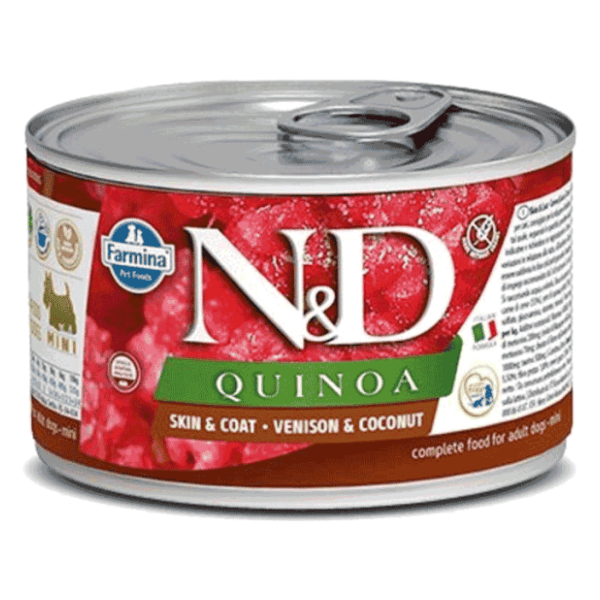 N&D Quinoa skin & coat mini hrana za pse kinoa i jelen 140g
