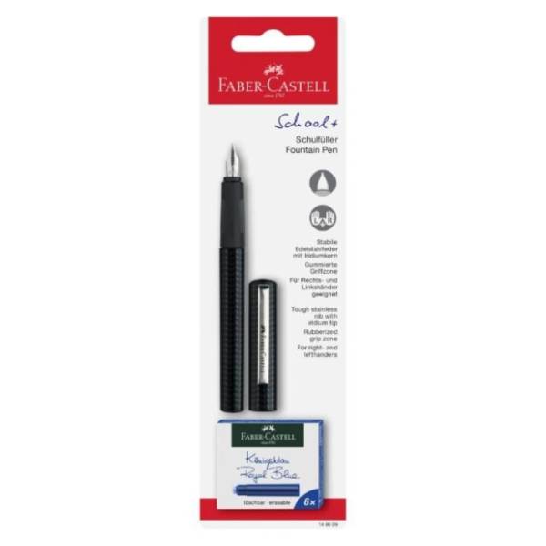 Naliv pero FABER CASTELL crno 1kom + patrone