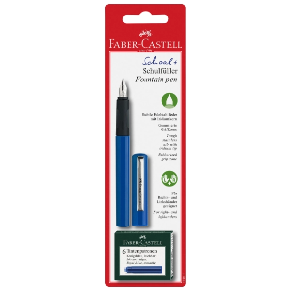 Naliv pero FABER CASTELL plavo 1kom + patrone