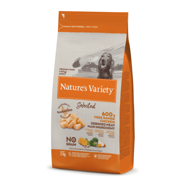 NATURES VARIETY Selected maxi medium hrana za pse piletina 2kg