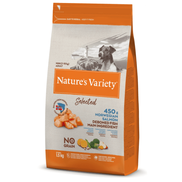 NATURE'S VARIETY Selected mini adult hrana za pse losos 1,5kg